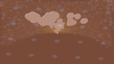 Benzersiz dijital animasyon tarzı grafikleri olan yaratıcı ortam tasarımı için yenilikçi hareket dokusu