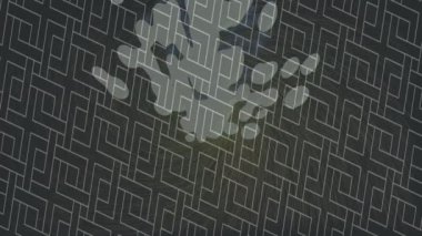 Soyut hareket desenli fütüristik video üretimi için dinamik dijital arkaplan