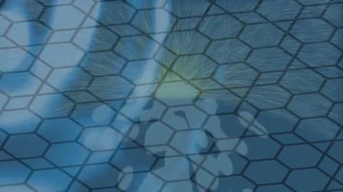 Modern medya üretimi için fütüristik dijital soyut doku sinematik tarz hareketli grafik ögesi