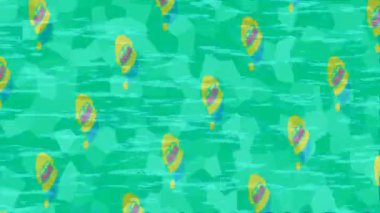 Benzersiz dijital animasyon tarzı grafikleri olan yaratıcı ortam tasarımı için yenilikçi hareket dokusu