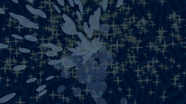 Soyut hareket desenli fütüristik video üretimi için dinamik dijital arkaplan