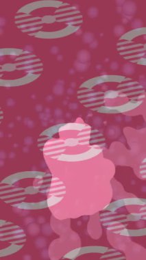 Benzersiz dijital animasyon tarzı grafikleri olan yaratıcı ortam tasarımı için yenilikçi hareket dokusu