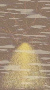 Benzersiz dijital animasyon tarzı grafikleri olan yaratıcı ortam tasarımı için yenilikçi hareket dokusu