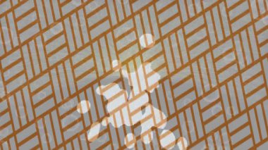 Benzersiz dijital animasyon tarzı grafikleri olan yaratıcı ortam tasarımı için yenilikçi hareket dokusu