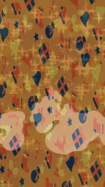 Benzersiz dijital animasyon tarzı grafikleri olan yaratıcı ortam tasarımı için yenilikçi hareket dokusu