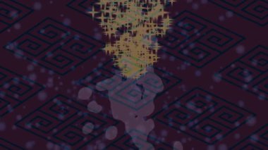 Benzersiz dijital animasyon tarzı grafikleri olan yaratıcı ortam tasarımı için yenilikçi hareket dokusu