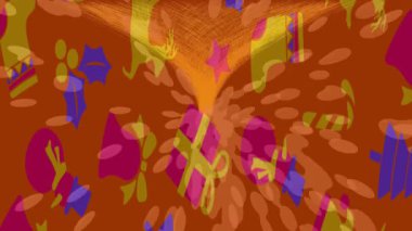 Soyut hareket desenli fütüristik video üretimi için dinamik dijital arkaplan