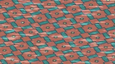 Benzersiz dijital animasyon tarzı grafikleri olan yaratıcı ortam tasarımı için yenilikçi hareket dokusu