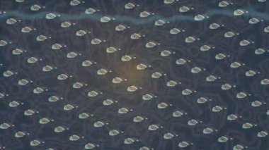 Benzersiz dijital animasyon tarzı grafikleri olan yaratıcı ortam tasarımı için yenilikçi hareket dokusu