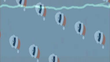 Soyut hareket desenli fütüristik video üretimi için dinamik dijital arkaplan