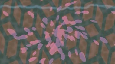 Benzersiz dijital animasyon tarzı grafikleri olan yaratıcı ortam tasarımı için yenilikçi hareket dokusu