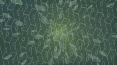 Soyut hareket desenli fütüristik video üretimi için dinamik dijital arkaplan