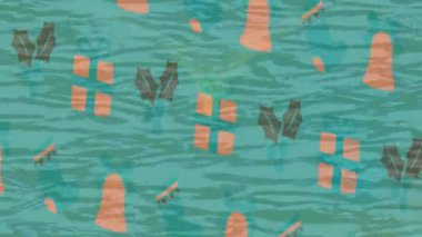 Dijital doku yüzey tasarım biçimi ile modern video animasyonu için gelişmiş hareket grafikleri