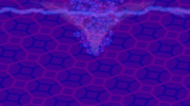 Soyut hareket desenli fütüristik video üretimi için dinamik dijital arkaplan