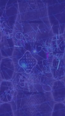 Modern medya üretimi için fütüristik dijital soyut doku sinematik tarz hareketli grafik ögesi