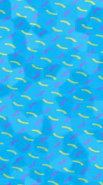 Benzersiz dijital animasyon tarzı grafikleri olan yaratıcı ortam tasarımı için yenilikçi hareket dokusu