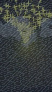 Benzersiz video giriş tasarımı projeleri için detaylı yüzey kalıbı film animasyon stili grafik girişi