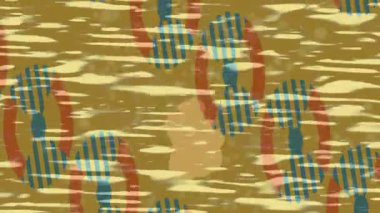 Benzersiz dijital animasyon tarzı grafikleri olan yaratıcı ortam tasarımı için yenilikçi hareket dokusu