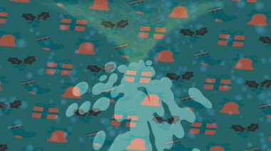 Organik desenli yüzey giriş stili video film sanatı ile soyut arkaplan tasarımı