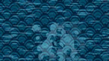 Benzersiz dijital animasyon tarzı grafikleri olan yaratıcı ortam tasarımı için yenilikçi hareket dokusu