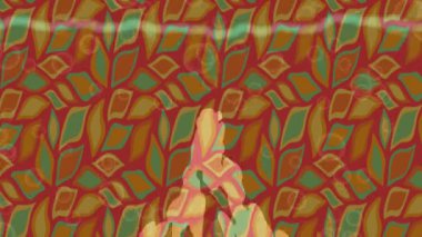 Benzersiz dijital animasyon tarzı grafikleri olan yaratıcı ortam tasarımı için yenilikçi hareket dokusu