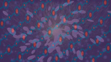 Benzersiz dijital animasyon tarzı grafikleri olan yaratıcı ortam tasarımı için yenilikçi hareket dokusu