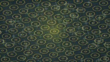 Benzersiz dijital animasyon tarzı grafikleri olan yaratıcı ortam tasarımı için yenilikçi hareket dokusu