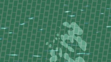 Benzersiz dijital animasyon tarzı grafikleri olan yaratıcı ortam tasarımı için yenilikçi hareket dokusu