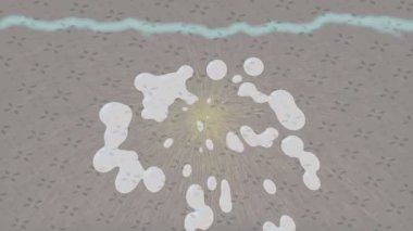 Benzersiz dijital animasyon tarzı grafikleri olan yaratıcı ortam tasarımı için yenilikçi hareket dokusu