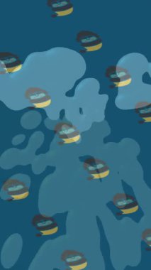 Soyut hareket desenli fütüristik video üretimi için dinamik dijital arkaplan