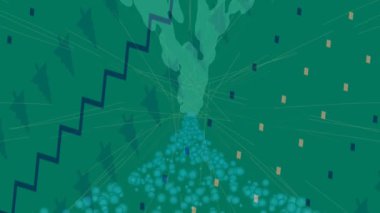 Benzersiz dijital animasyon tarzı grafikleri olan yaratıcı ortam tasarımı için yenilikçi hareket dokusu