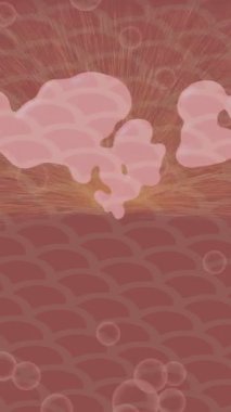 Dijital doku yüzey tasarım biçimi ile modern video animasyonu için gelişmiş hareket grafikleri