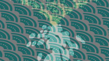 Benzersiz dijital animasyon tarzı grafikleri olan yaratıcı ortam tasarımı için yenilikçi hareket dokusu