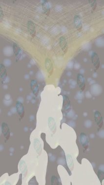 Estetik doku arkaplan tasarımı renkli hareket grafikleri ile moda film giriş profosyoneli