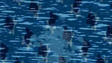 Soyut hareket desenli fütüristik video üretimi için dinamik dijital arkaplan