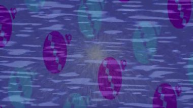 Soyut hareket desenli fütüristik video üretimi için dinamik dijital arkaplan