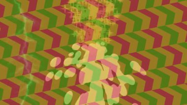 Benzersiz video giriş tasarımı projeleri için detaylı yüzey kalıbı film animasyon stili grafik girişi