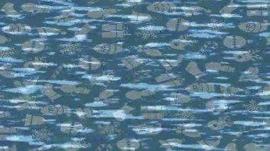 Benzersiz video giriş tasarımı projeleri için detaylı yüzey kalıbı film animasyon stili grafik girişi