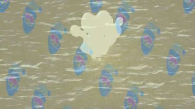 Soyut hareket desenli fütüristik video üretimi için dinamik dijital arkaplan