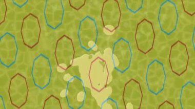 Benzersiz dijital animasyon tarzı grafikleri olan yaratıcı ortam tasarımı için yenilikçi hareket dokusu