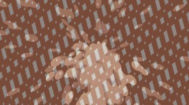 Benzersiz dijital animasyon tarzı grafikleri olan yaratıcı ortam tasarımı için yenilikçi hareket dokusu