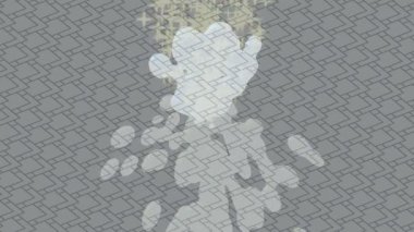 Soyut hareket desenli fütüristik video üretimi için dinamik dijital arkaplan