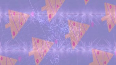 Benzersiz hareket grafikleri tasarım sanatına sahip yaratıcı film üretimi için özet bir arkaplan