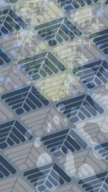 Soyut hareket desenli fütüristik video üretimi için dinamik dijital arkaplan