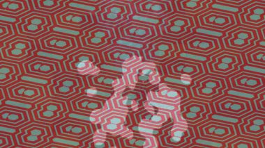 Benzersiz hareket grafikleri tasarım sanatına sahip yaratıcı film üretimi için özet bir arkaplan