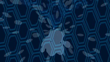 Benzersiz dijital animasyon tarzı grafikleri olan yaratıcı ortam tasarımı için yenilikçi hareket dokusu