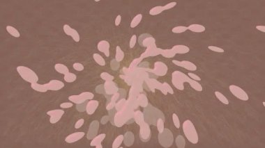 Benzersiz dijital animasyon tarzı grafikleri olan yaratıcı ortam tasarımı için yenilikçi hareket dokusu