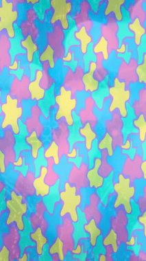 Benzersiz dijital animasyon tarzı grafikleri olan yaratıcı ortam tasarımı için yenilikçi hareket dokusu