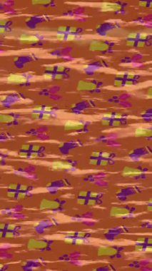 Soyut hareket desenli fütüristik video üretimi için dinamik dijital arkaplan