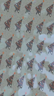 Benzersiz video giriş tasarımı projeleri için detaylı yüzey kalıbı film animasyon stili grafik girişi